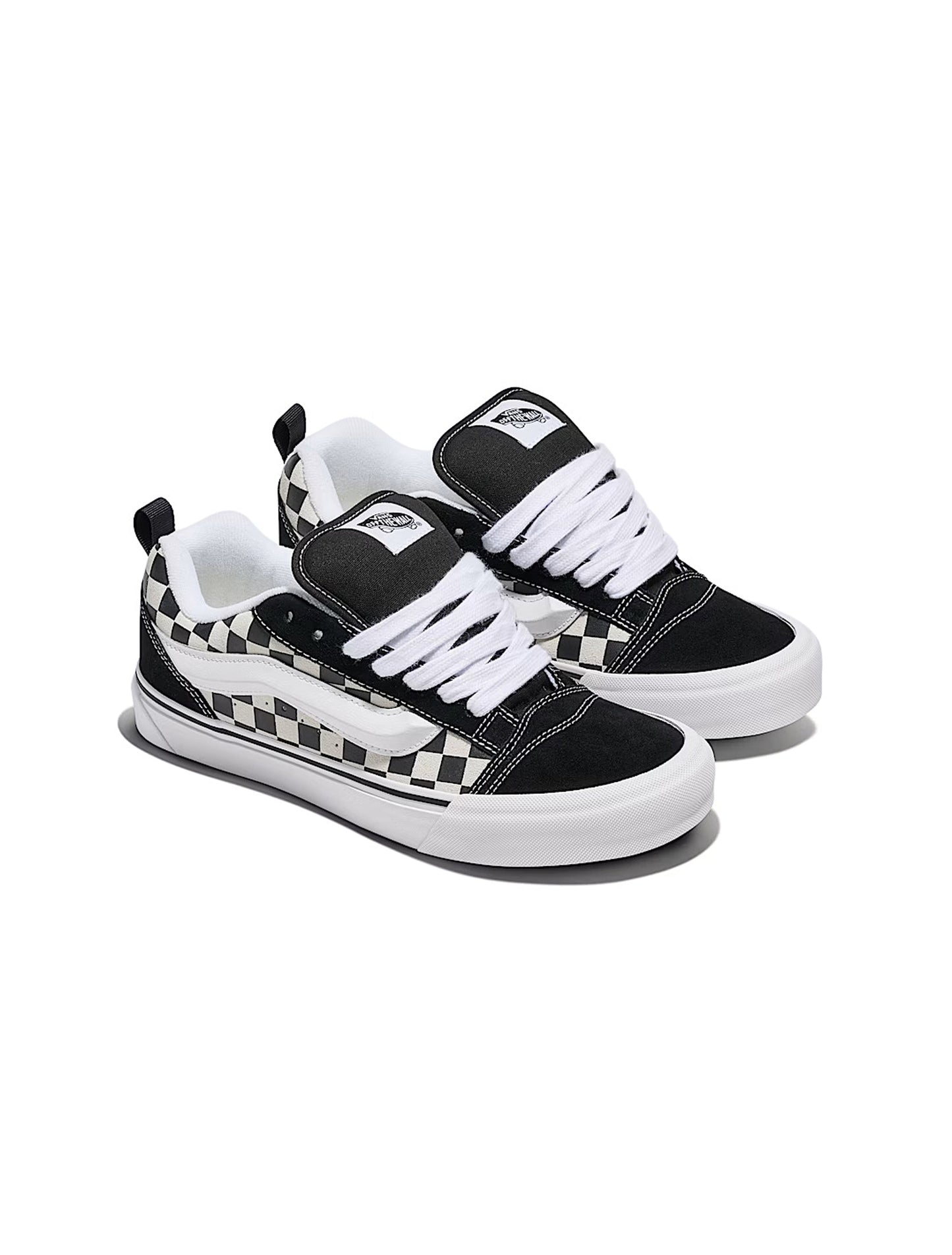 Vans Big Kids Knu School - Checkerboard Black Denim Exchange