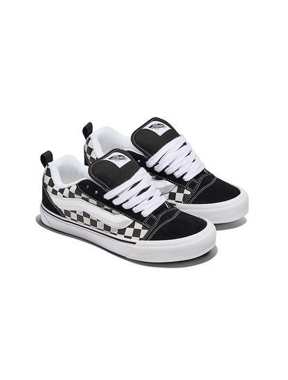 Vans Big Kids Knu School - Checkerboard Black Denim Exchange