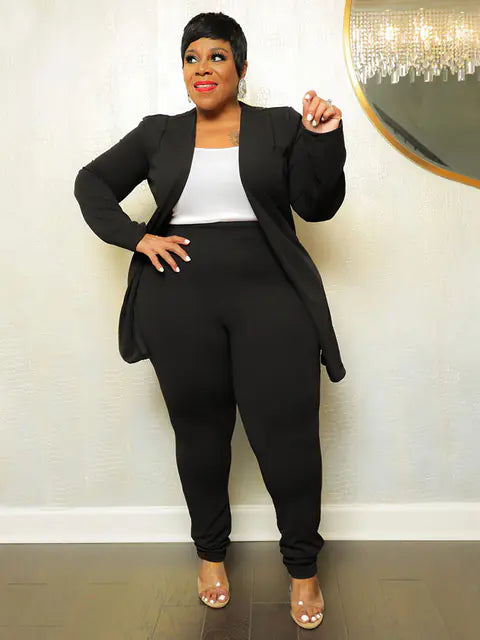 Plus Size Women’s Matching Two-Piece Outfit Set