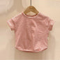 Striped Short Sleeve T-Shirt for Baby Boys and Girls