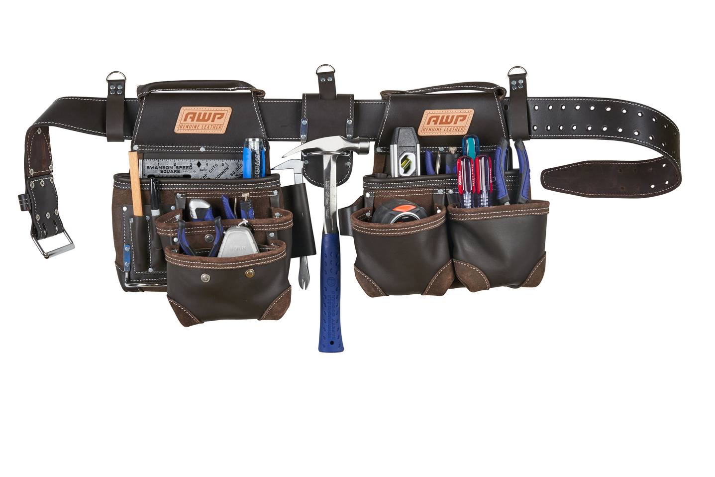 AWP L-903-1 TrapJaw Oil Tanned Leather Tool Rig VM Hardware