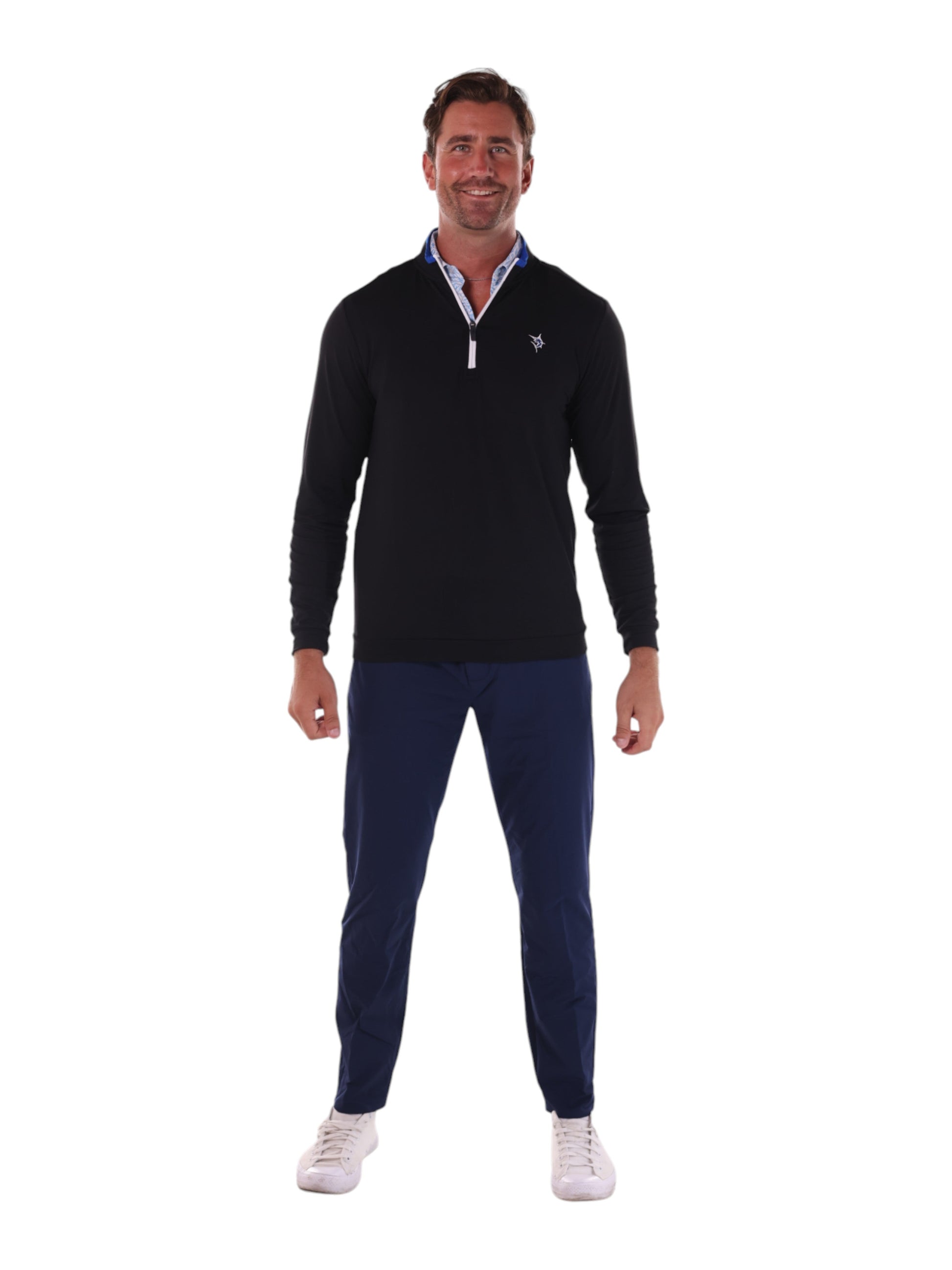 Long Beach Quarter Zip Ultra Soft Lightweight White Water Life