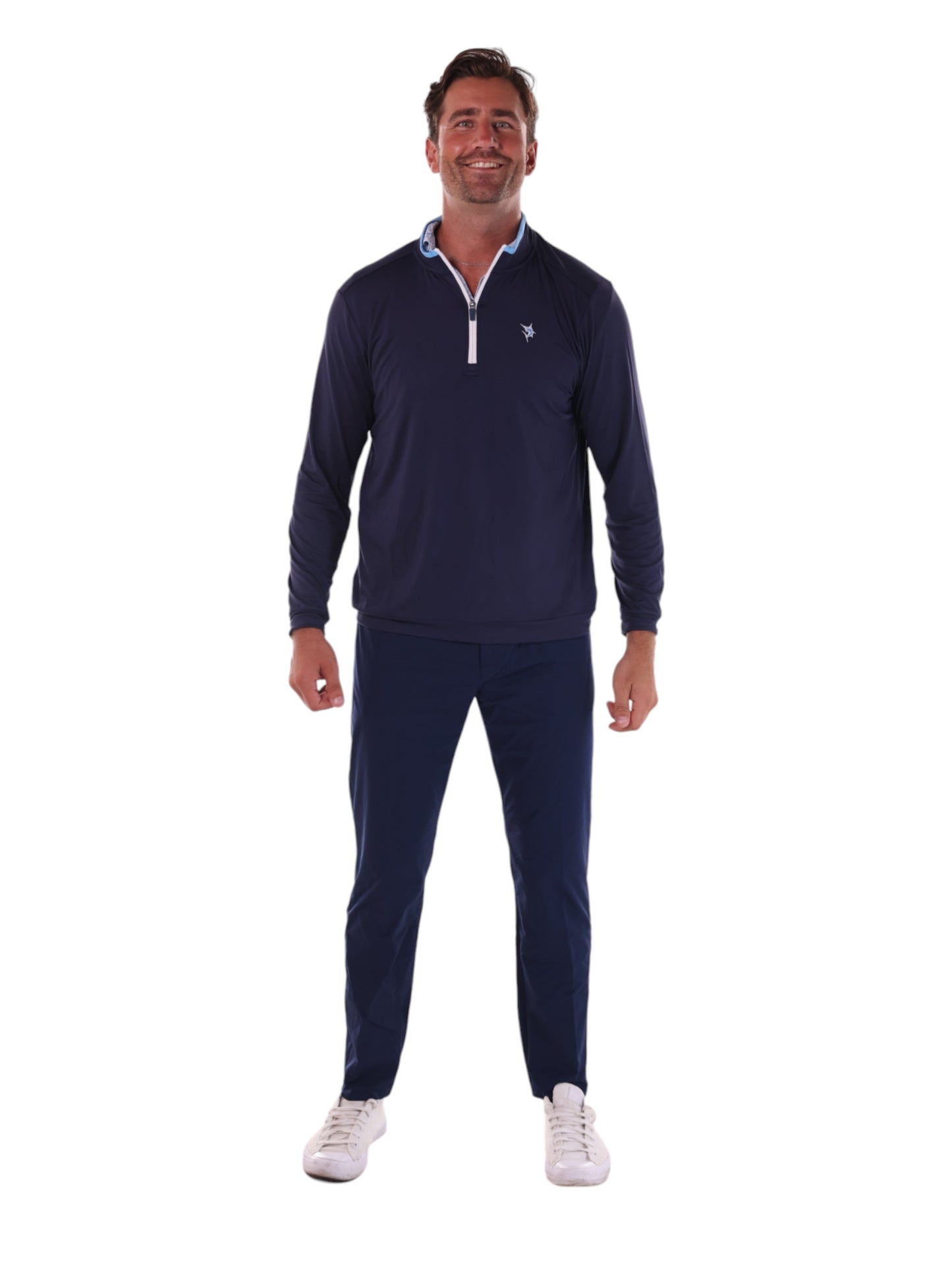 Long Beach Quarter Zip Ultra Soft Lightweight White Water Life
