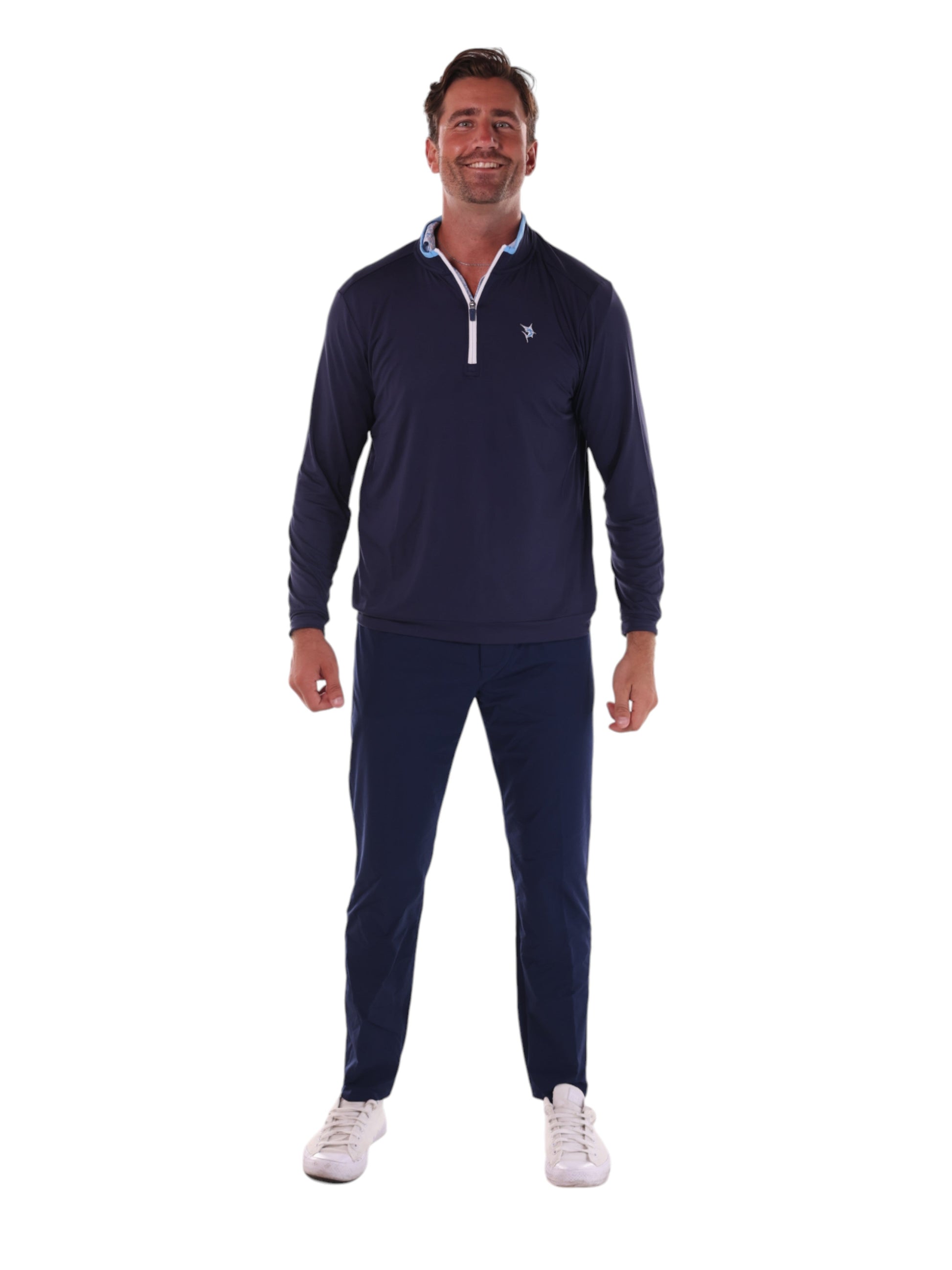 Long Beach Quarter Zip Ultra Soft Lightweight White Water Life