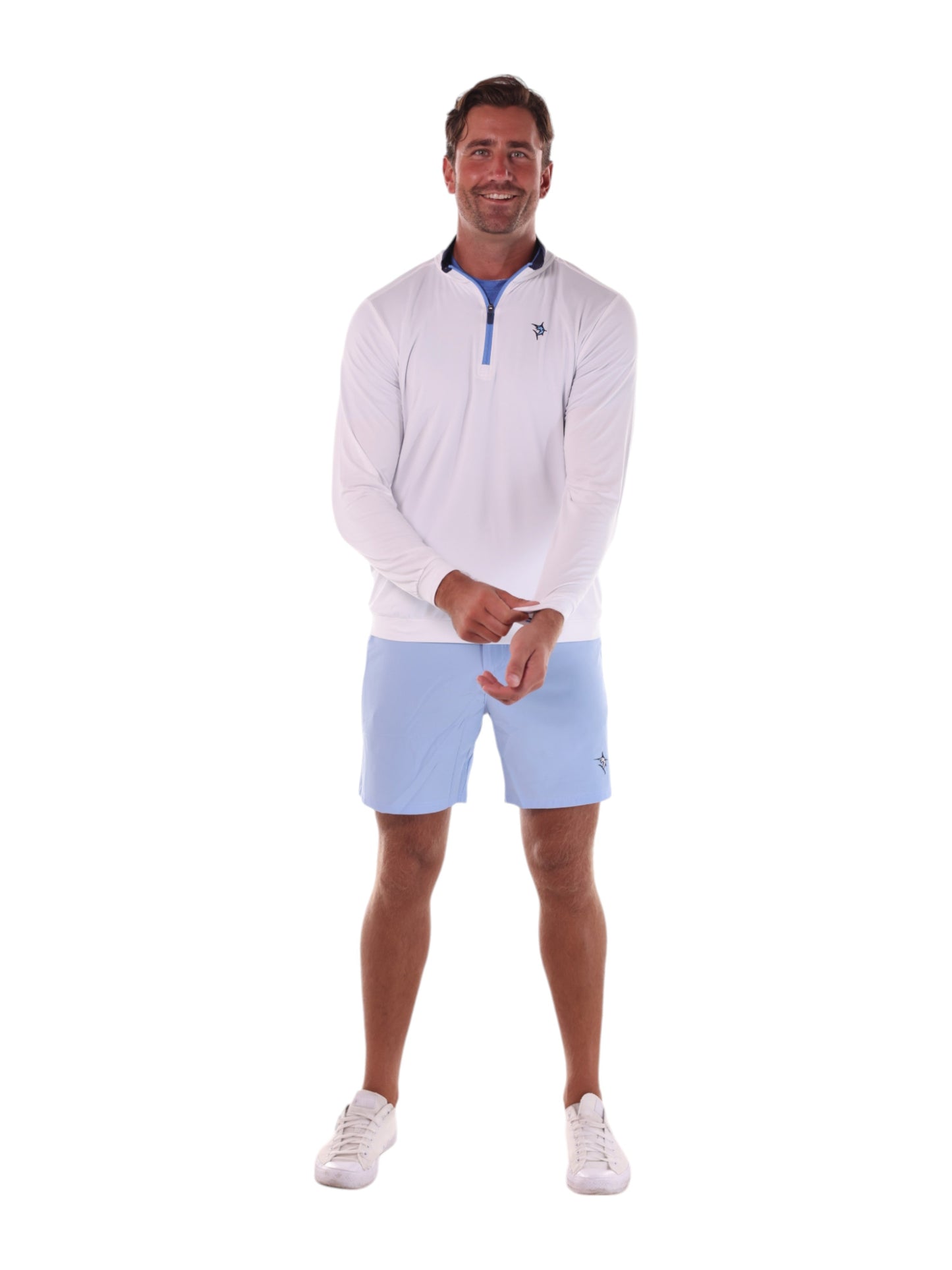 Long Beach Quarter Zip Ultra Soft Lightweight White Water Life