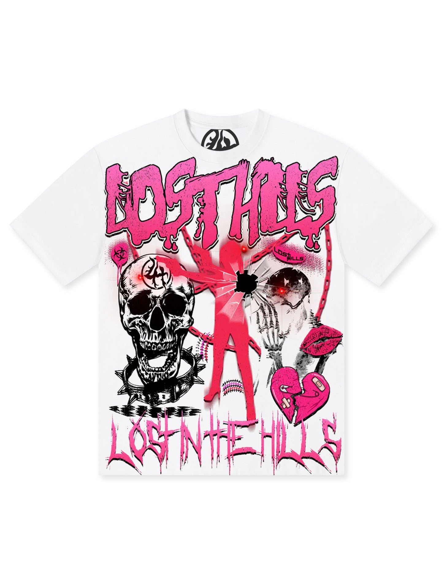 Losthills Broken Heart Tee - White Denim Exchange