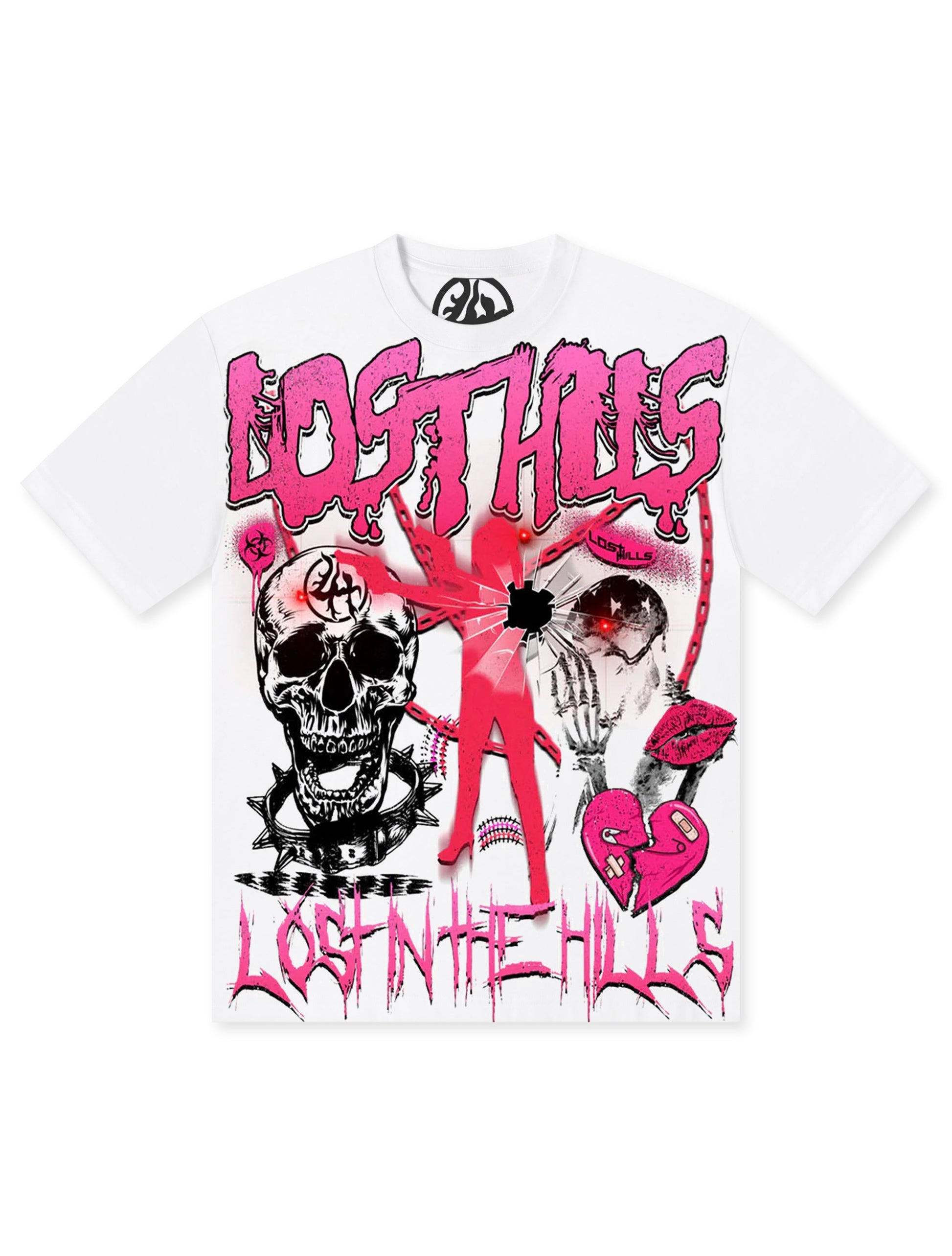Losthills Broken Heart Tee - White Denim Exchange