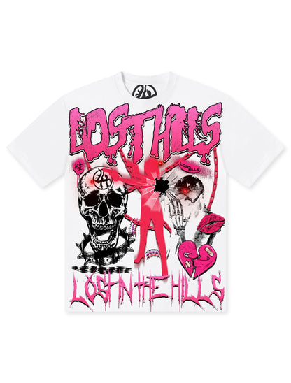 Losthills Broken Heart Tee - White Denim Exchange