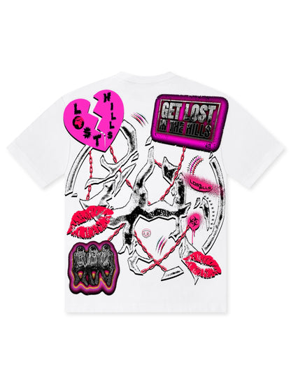 Losthills Broken Heart Tee - White Denim Exchange