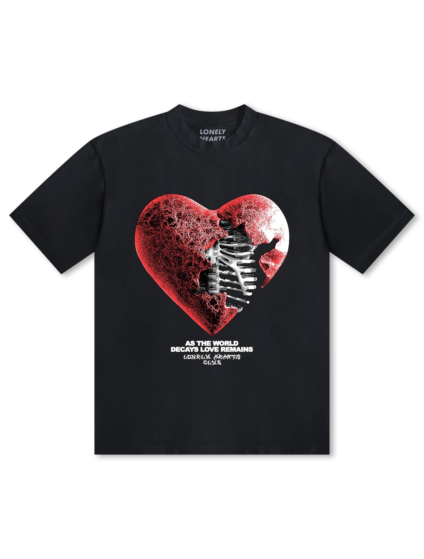 Lonely Hearts Club Love Remains Premium T-Shirt - Black Denim Exchange