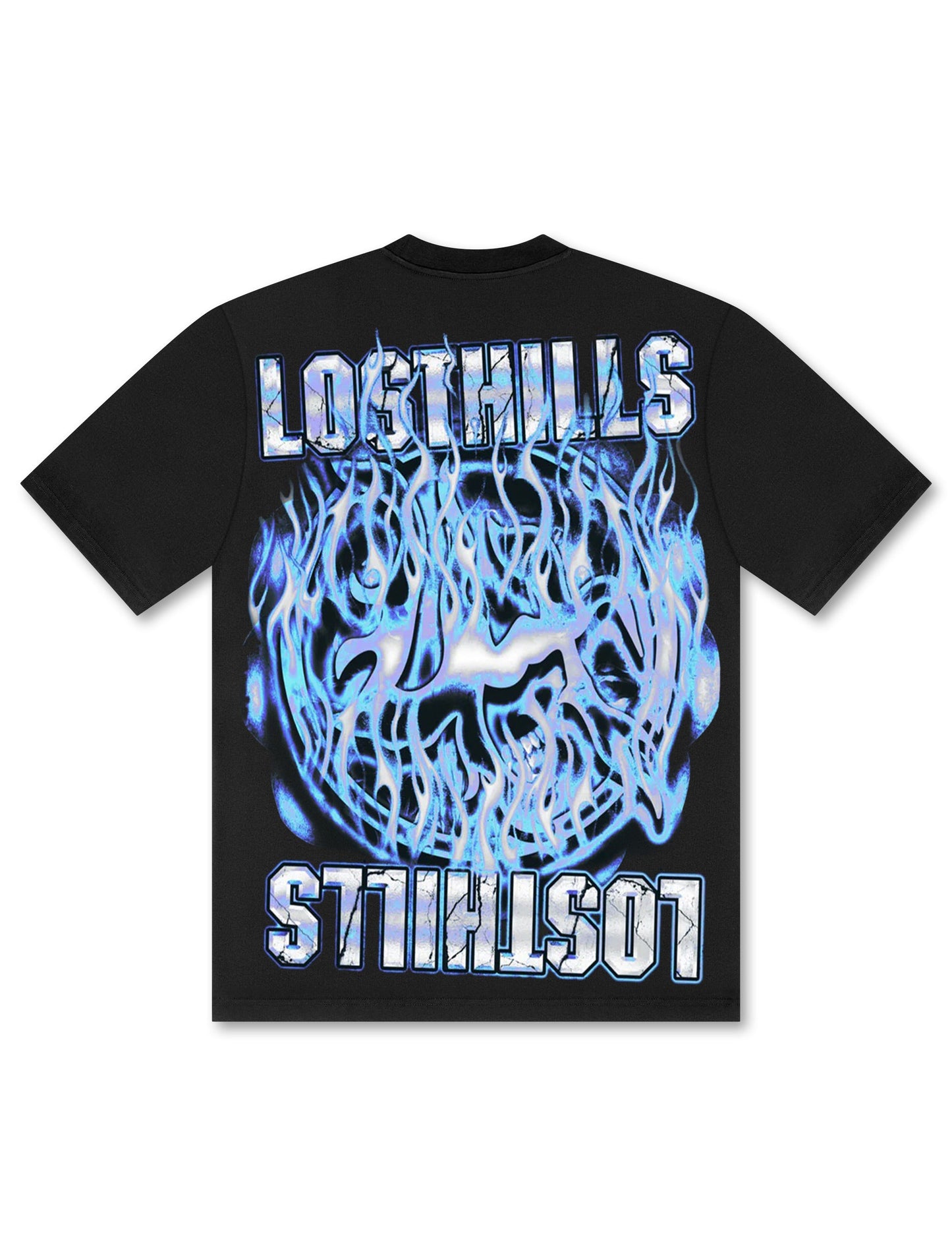 Losthills Inverted Logo Tee - Black Denim Exchange