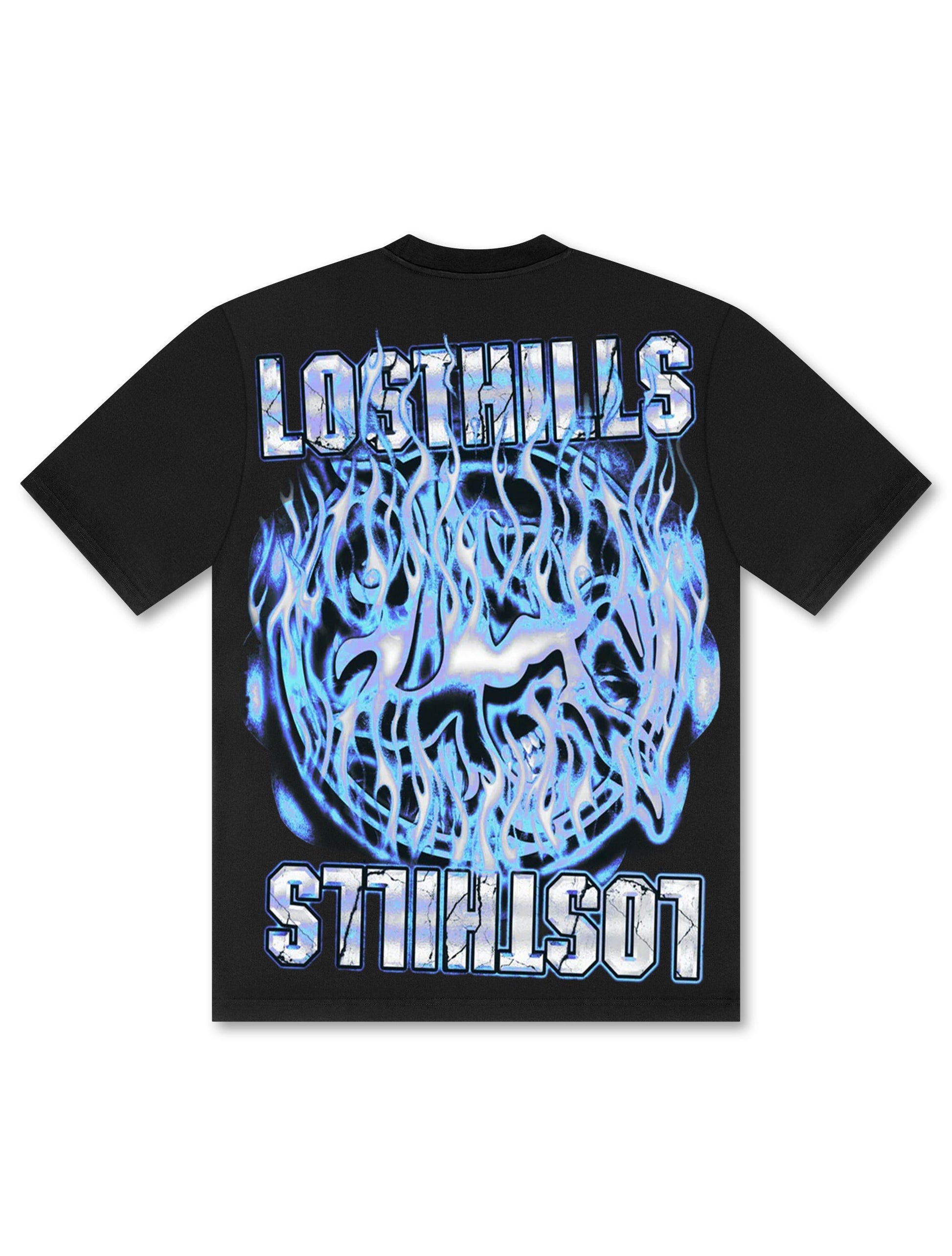 Losthills Inverted Logo Tee - Black Denim Exchange