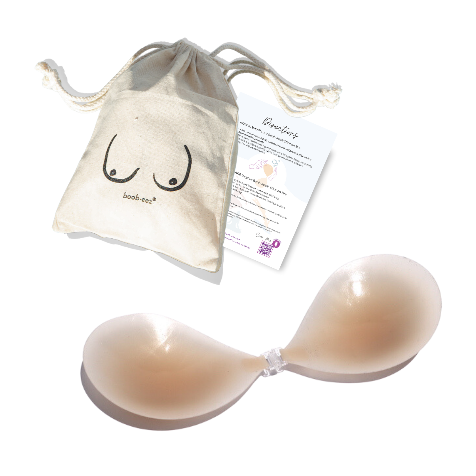 Seamless Stick-On Bra by Boob-eez® Boob-eez
