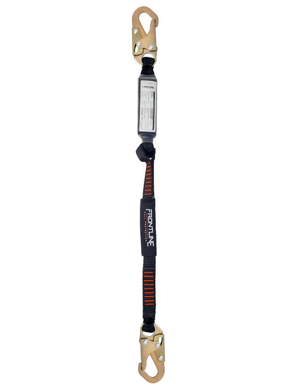 Frontline LIS31S Combat 3' Single Leg Snaphook Lanyard with Internal Shock Absorber VM Hardware