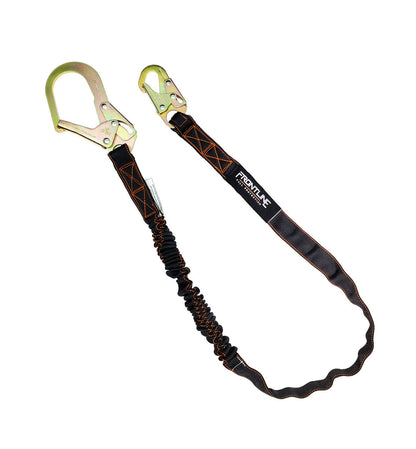 Frontline LIS61R Combat 6' Single Leg Rebar Hook End Lanyard with Internal Shock Absorber VM Hardware