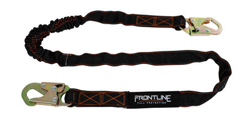 Frontline LIS61S Combat 6' Single Leg Snaphook Lanyard with Internal Shock Absorber VM Hardware