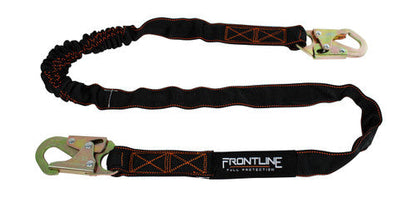 Frontline LIS61S Combat 6' Single Leg Snaphook Lanyard with Internal Shock Absorber VM Hardware