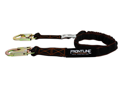 Frontline LIS61S Combat 6' Single Leg Snaphook Lanyard with Internal Shock Absorber VM Hardware