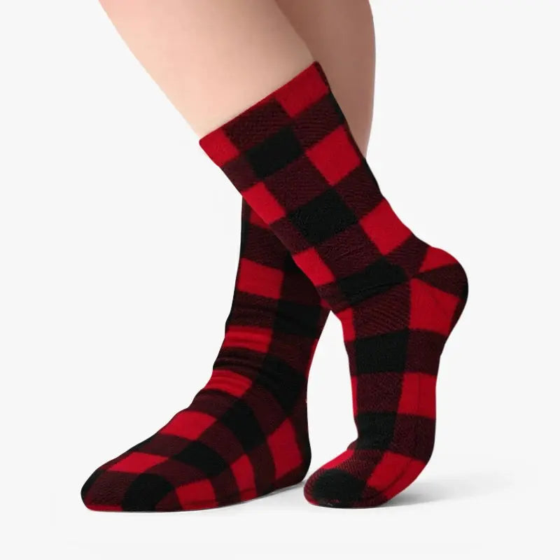 Polar Feet SUPER STRETCHY Fleece Socks - Lumberjack Polar Feet® LLC