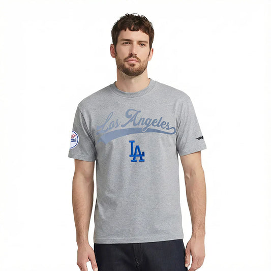 Pro Standard LA Dodgers Living Large Tee - Gray Denim Exchange