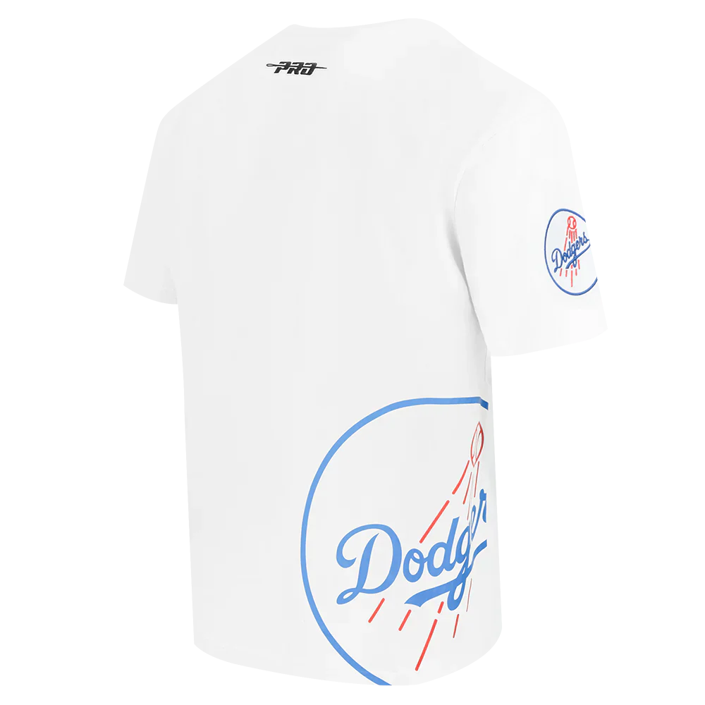 Pro Standard LA Dodgers Living Large Tee - White Denim Exchange