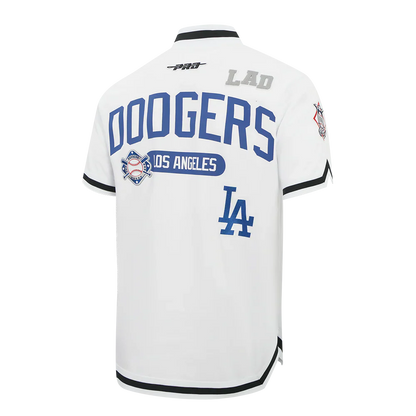 Pro Standard Los Angeles Dodgers Letterman Button Down - White Denim Exchange