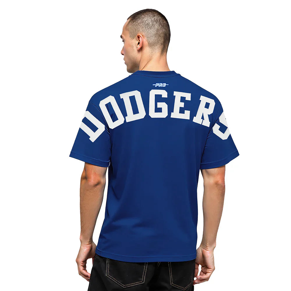 Pro Standard La Dodgers Wingspan Drop Shoulder Tee - Dark Blue Denim Exchange