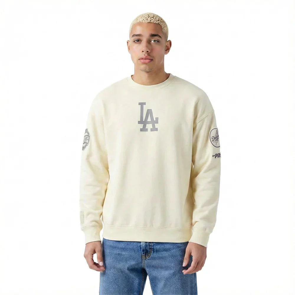 Pro Standard La Dodgers Street Team Long Sleeve - Eggshell Denim Exchange