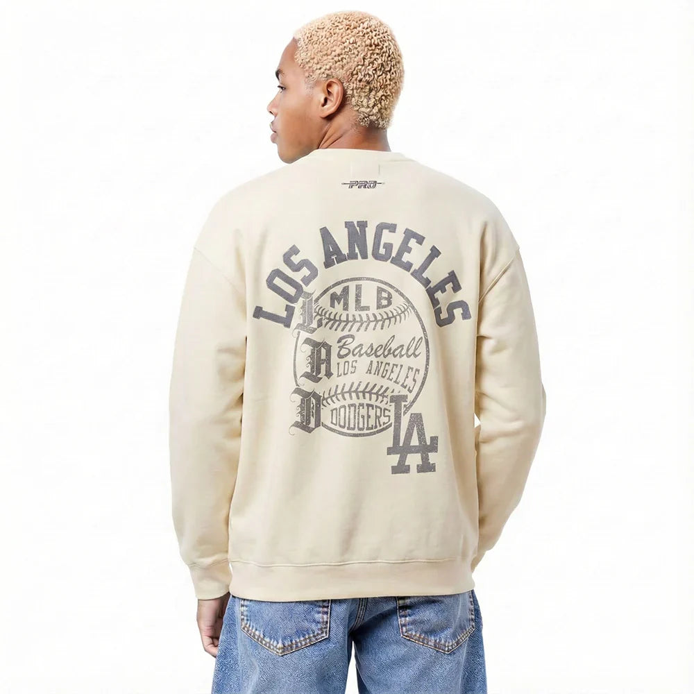 Pro Standard La Dodgers Street Team Long Sleeve - Eggshell Denim Exchange