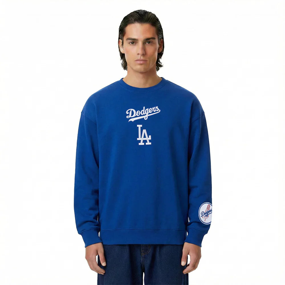Pro Standard LA Dodgers Wingspan Drop Shoulder Crewneck - Dark Blue Denim Exchange