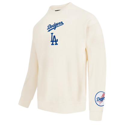 Pro Standard LA Dodgers Wingspan Drop Shoulder Crewneck - Eggshell Denim Exchange