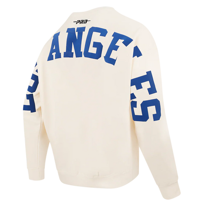 Pro Standard LA Dodgers Wingspan Drop Shoulder Crewneck - Eggshell Denim Exchange