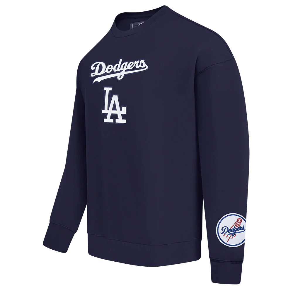Pro Standard LA Dodgers Wingspan Drop Shoulder Crewneck - Midnight Navy Denim Exchange