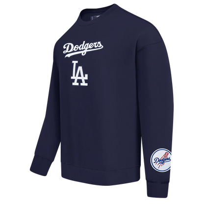 Pro Standard LA Dodgers Wingspan Drop Shoulder Crewneck - Midnight Navy Denim Exchange