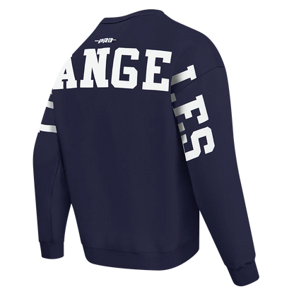 Pro Standard LA Dodgers Wingspan Drop Shoulder Crewneck - Midnight Navy Denim Exchange