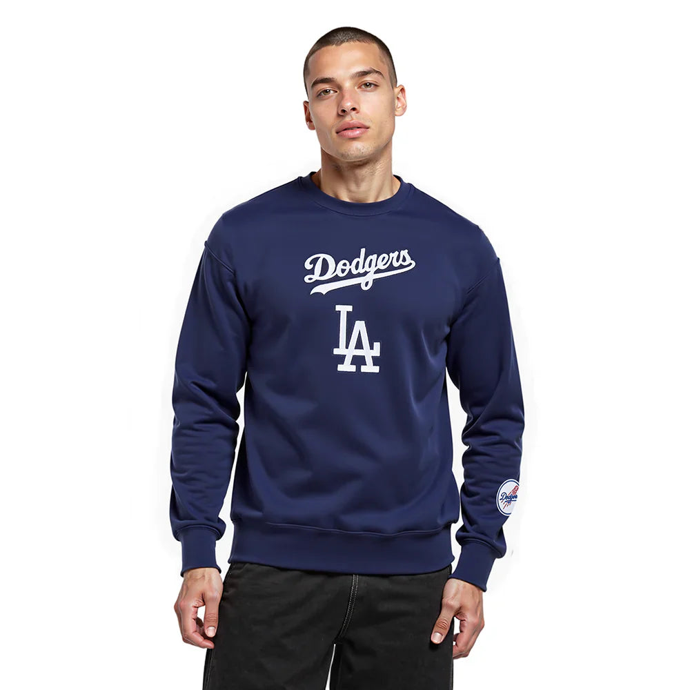 Pro Standard LA Dodgers Wingspan Drop Shoulder Crewneck - Midnight Navy Denim Exchange