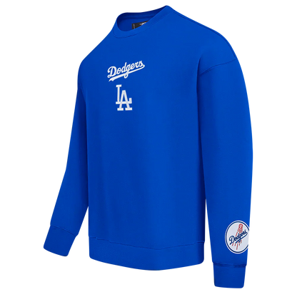 Pro Standard LA Dodgers Wingspan Drop Shoulder Crewneck - Royal Blue Denim Exchange
