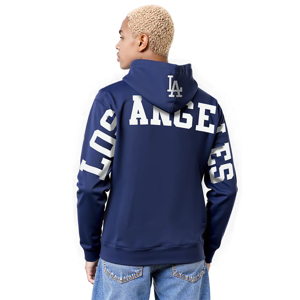 Pro Standard La Dodgers Wingspan Drop Shoulder Hoodie - Midnight Navy Denim Exchange