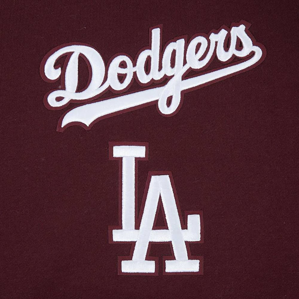 Pro Standard La Dodgers Wingspan Drop Shoulder Hoodie - Wine Denim Exchange