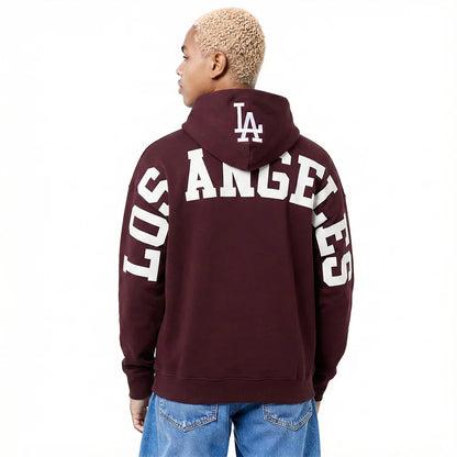 Pro Standard La Dodgers Wingspan Drop Shoulder Hoodie - Wine Denim Exchange