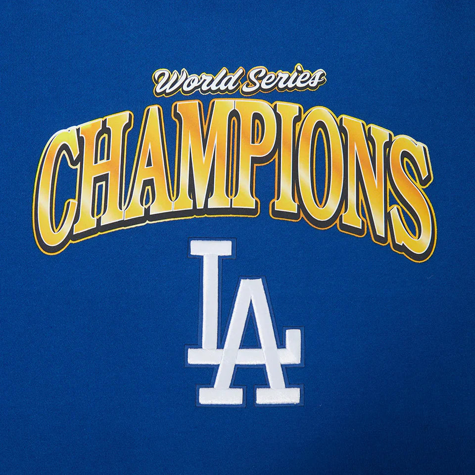 Pro Standard LA Dodgers World Series Fleece Hoodie - Royal Blue Denim Exchange