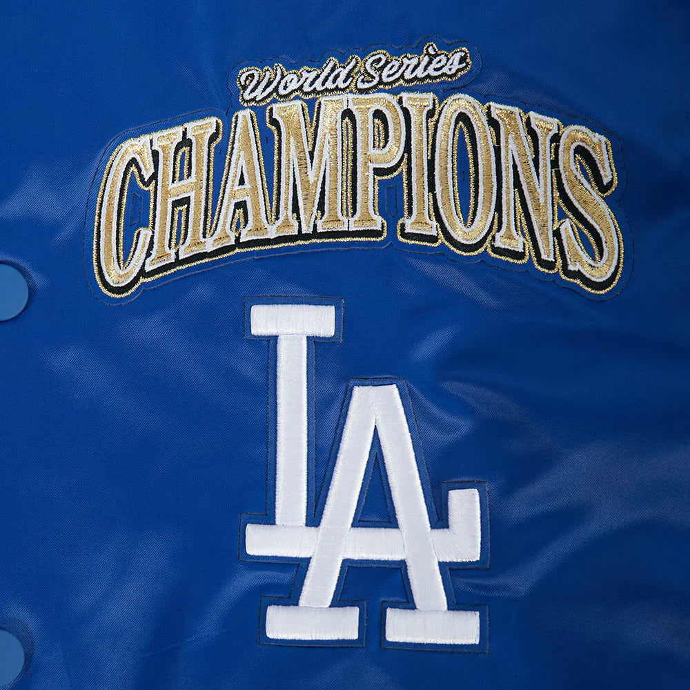 Pro Standard LA Dodgers World Series Satin Jacket - Royal Denim Exchange