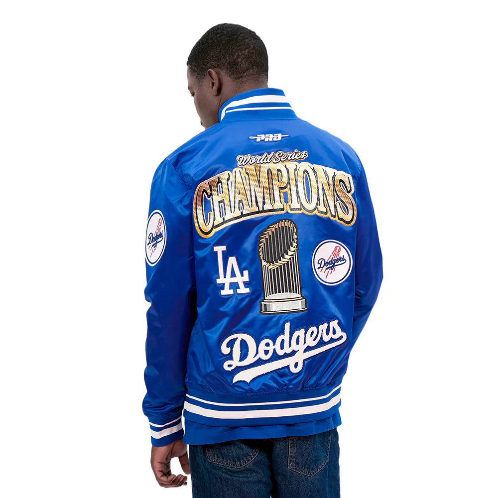 Pro Standard LA Dodgers World Series Satin Jacket - Royal Denim Exchange