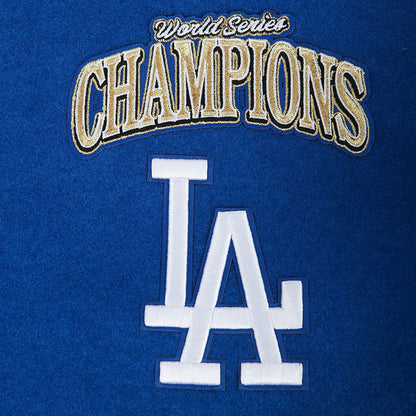 Pro Standard LA Dodgers World Series Wool Varsity Jacket - Royal Blue Denim Exchange
