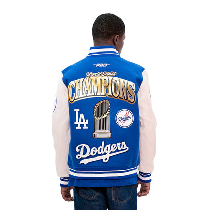 Pro Standard LA Dodgers World Series Wool Varsity Jacket - Royal Blue Denim Exchange