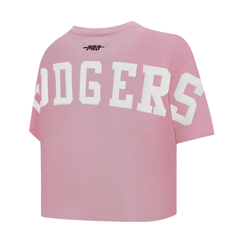 Pro Standard Womens LA Dodgers Wingspan Boxy Tee  - Pink Denim Exchange