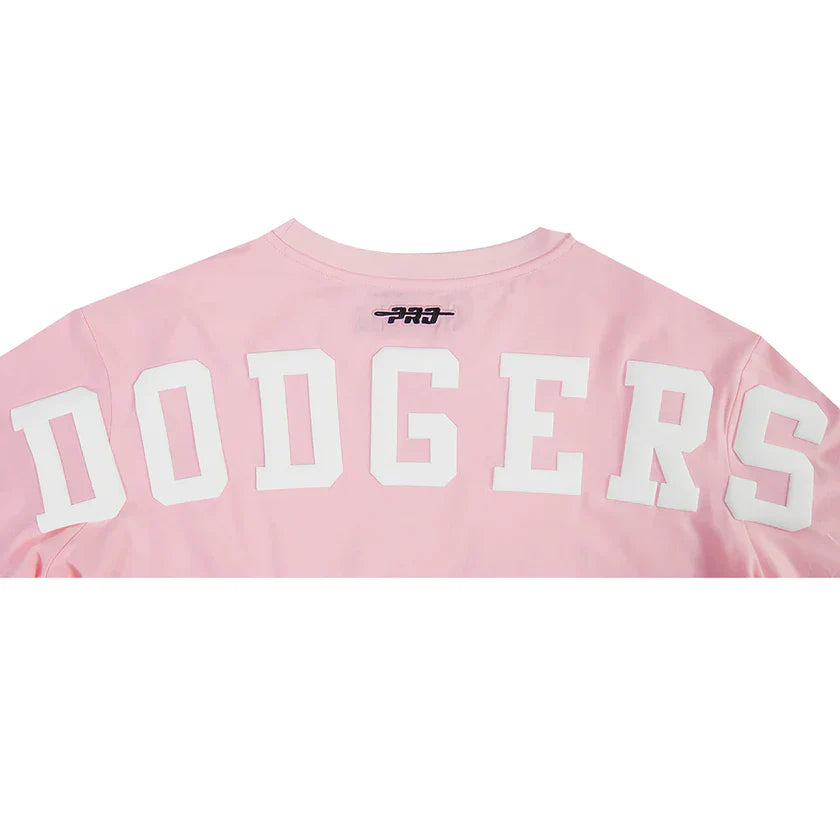 Pro Standard Womens LA Dodgers Wingspan Boxy Tee  - Pink Denim Exchange