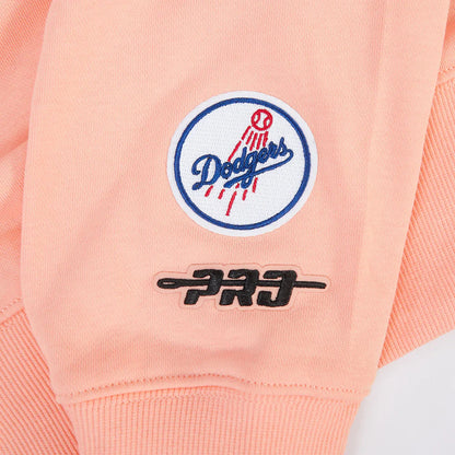Pro Standard Womens LA Dodgers Cropped Wingspan Crewneck - Guava Denim Exchange