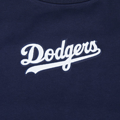 Pro Standard Womens LA Dodgers Cropped Wingspan Crewneck - Midnight Navy Denim Exchange