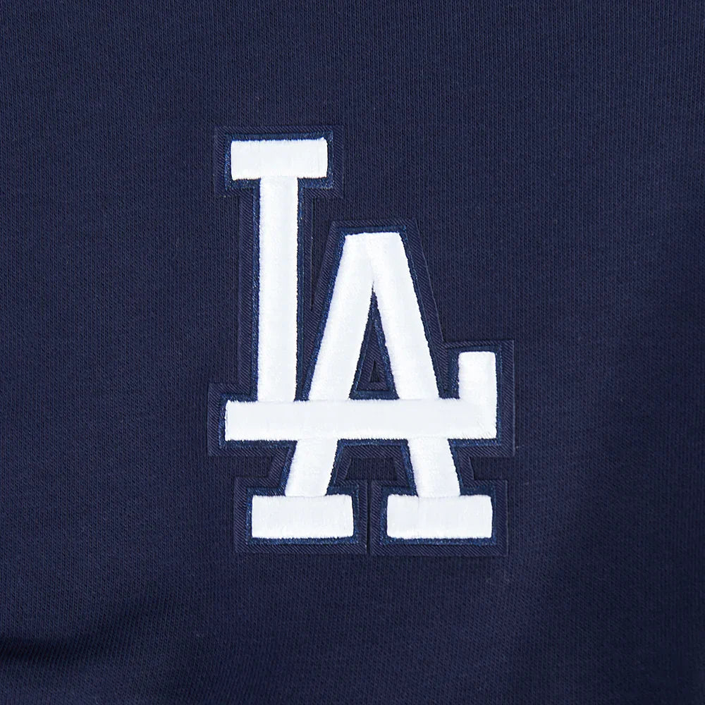Pro Standard Womens LA Dodgers Cropped Wingspan Crewneck - Midnight Navy Denim Exchange